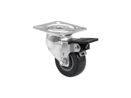 ROADINGER Rueda giratoria 50mm gris con freno