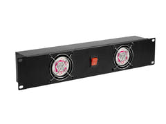 OMNITRONIC Panel frontal Z-19 con 2 ventiladores cableados 2U