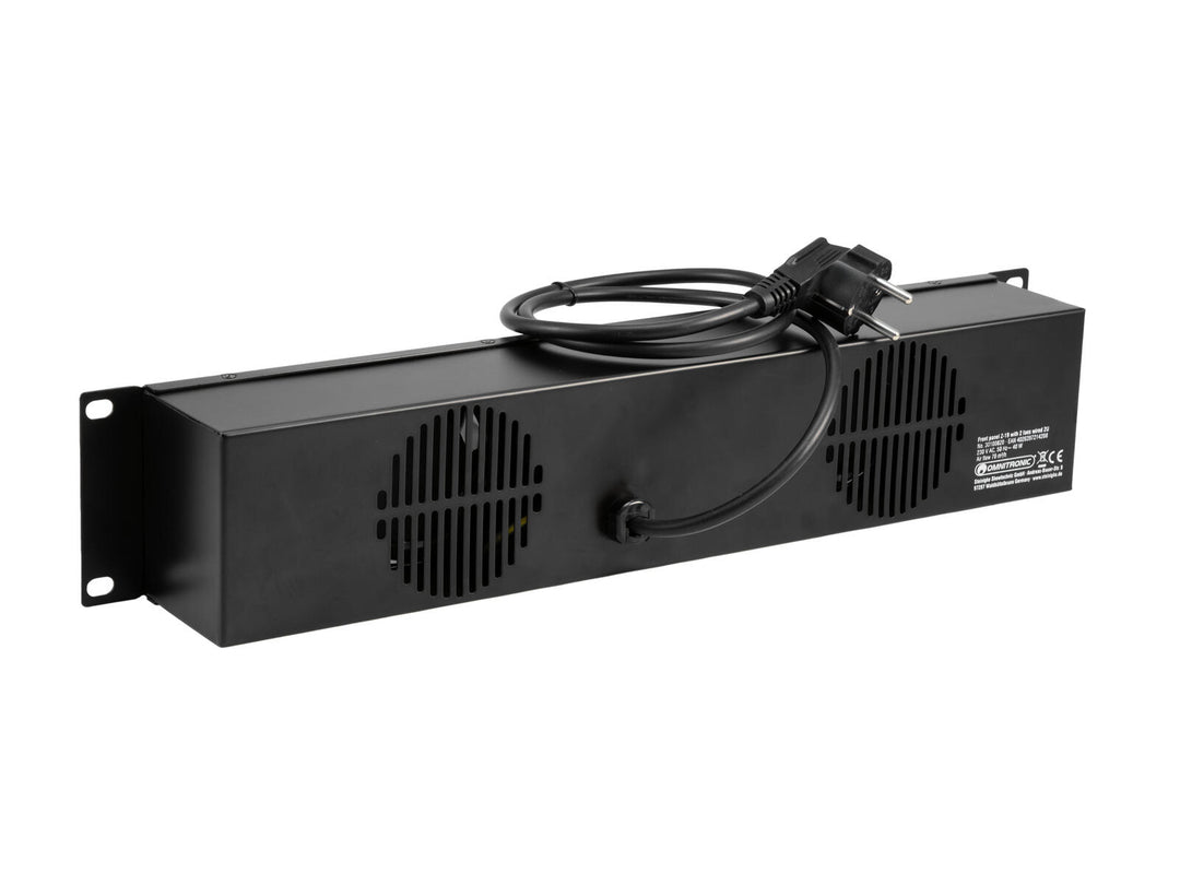 OMNITRONIC Panel frontal Z-19 con 2 ventiladores cableados 2U