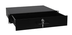 OMNITRONIC Cajón de rack con cerradura 2U