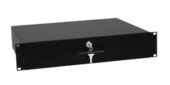 OMNITRONIC Cajón de rack con cerradura 2U