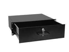 OMNITRONIC Cajón de rack con cerradura 3U