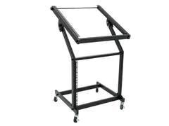 Soporte de rack OMNITRONIC 12U/10U ajustable con ruedas