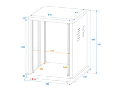 ROADINGER Rack de acero SR-19, 14U