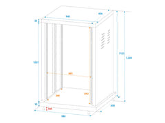 ROADINGER Rack de acero SR-19, 24U