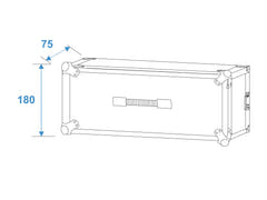 ROADINGER Effect Rack CO DD, 3U, 24cm de profundidad, negro