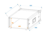 ROADINGER Effect Rack CO DD, 5U, 40cm deep, black