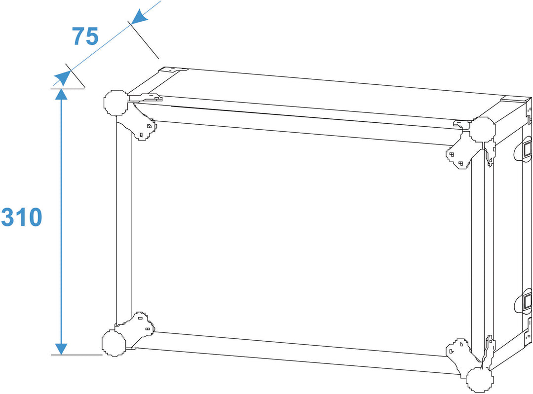 ROADINGER Effect Rack CO DD, 6U, 24cm de profundidad, negro