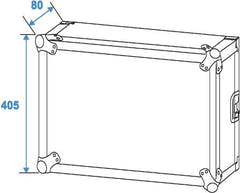 Rack de Amplificador 8 Unidades con Ruedas (45cm)