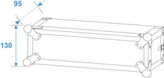 ROADINGER Rack para amplificador PR-1, 2U, 47cm de profundidad