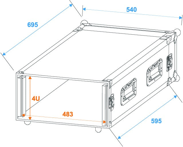 Rack de Amplificador PR-2ST 4 Unidades (57cm Profundidad)
