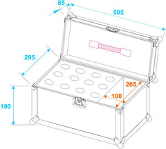 Micrófono Flightcase Road 12 (Negro)