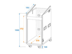 Roadinger Combo Case Pro 17U con Ruedas