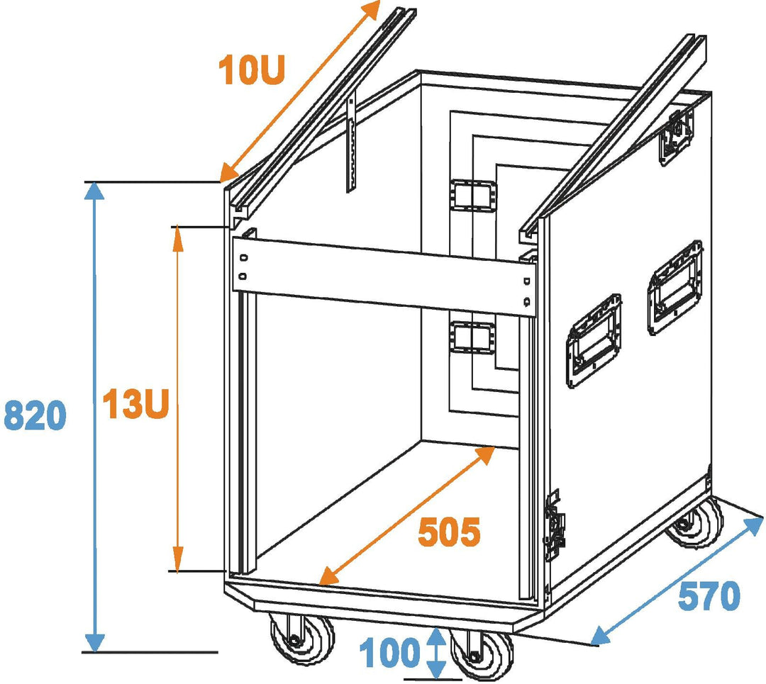 Roadinger Rack Combinado con Ruedas