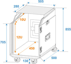 ROADINGER Special Combo Case LS5 escritorio para portátil, 12U