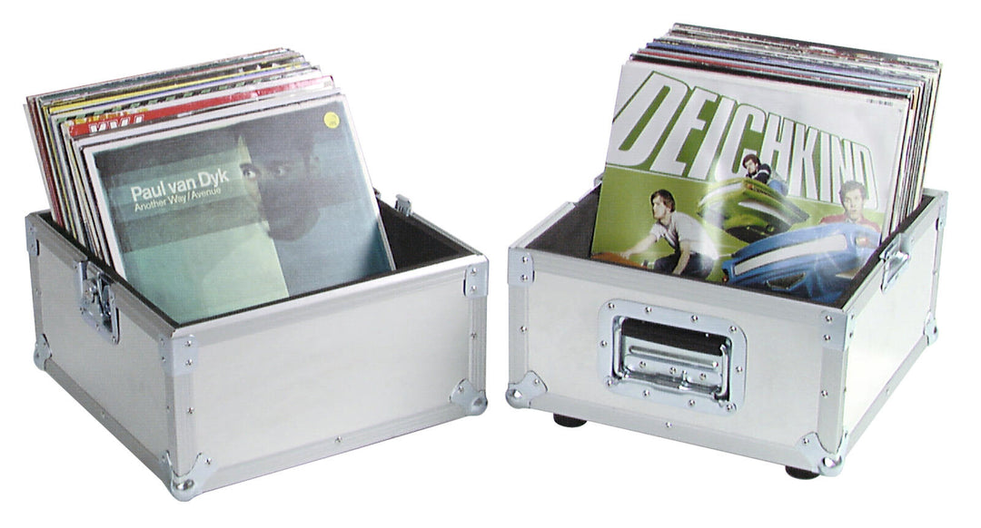 ROADINGER Estuche para discos PRO ALU 50/50, liso, 100LPs