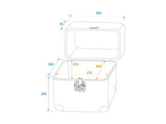 Estuche para discos ROADINGER ALU 75/25, redondeado, bk