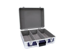 ROADINGER Estuche de CD ALU digital con reserva redondeada azul