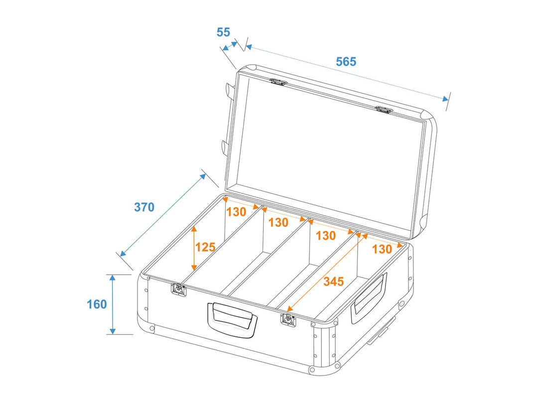 ROADINGER case para CD negro para 120 CD con carrito