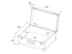 ROADINGER Universal Case Tour Pro 54x42x25cm negro