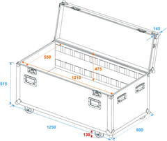 Tour Case con Ruedas (125 x 60 x 78cm)