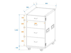 ROADINGER ODS-1 Estuche universal para cajones con ruedas
