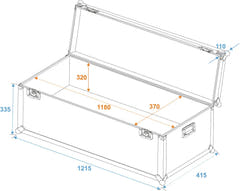 Eurolite Flightcase de Transporte (121,5 x 41,5 x 45,5cm)