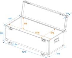 ROADINGER Estuche de Transporte Universal 120x40cm con ruedas