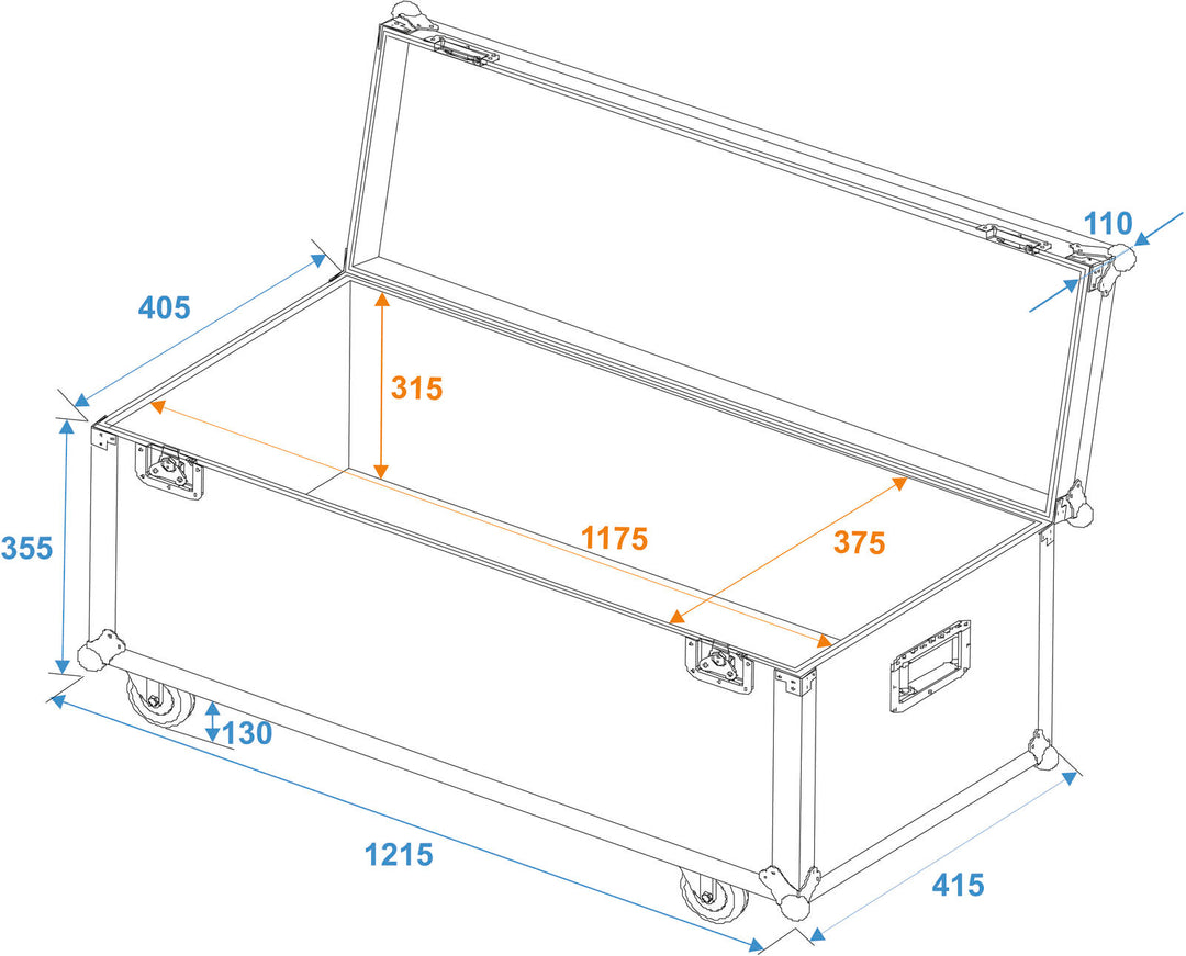 ROADINGER Estuche de Transporte Universal 120x40cm con ruedas