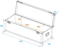 Roadinger Flightcase Pro (W:140 x D:30 x H:30cm)