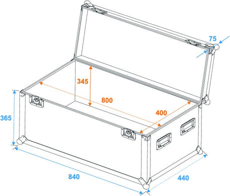 Eurolite Flightcase Pro (W:80 x D:40 x H:40cm)