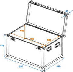 Eurolite Flightcase Pro (W:80 x D:50 x H:50cm)
