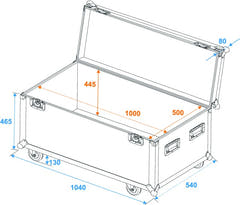 Eurolite Flightcase Pro con Ruedas (100 x 50 x 50cm)