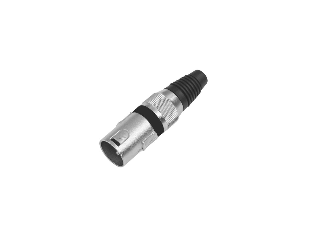 Enchufe XLR OMNITRONIC de 3 pines negro 10x