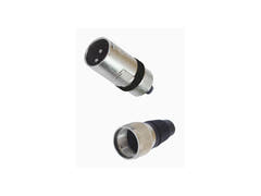 Enchufe XLR OMNITRONIC de 3 pines negro 10x
