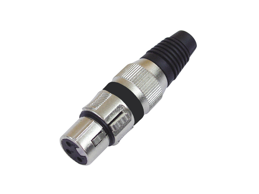 OMNITRONIC Conector hembra XLR de 3 pines bk 10x