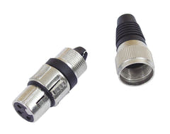 OMNITRONIC Conector hembra XLR de 3 pines bk 10x