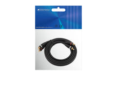 OMNITRONIC Cable RCA 2x2 con toma de tierra 1.5m
