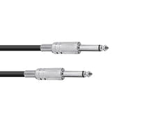 OMNITRONIC Cable Jack 6.3 mono 1.5m bk