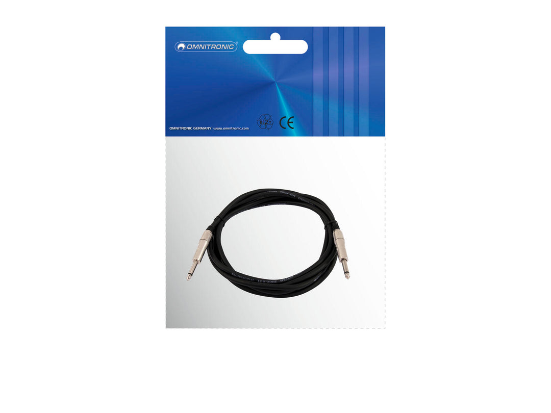 OMNITRONIC Cable de altavoz Jack 2x1.5 1.5m bk