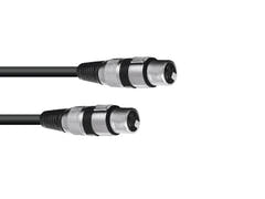 OMNITRONIC cable adaptador XLR(F)/XLR(F) 0.2m bk