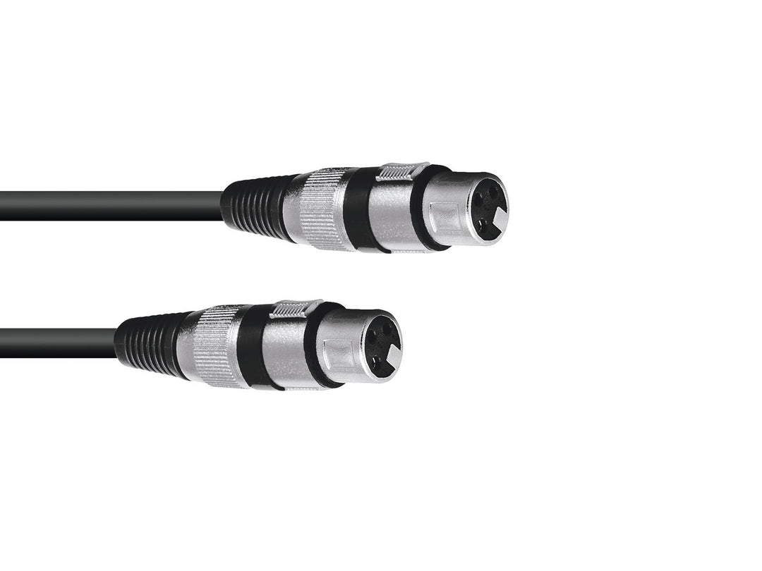 OMNITRONIC cable adaptador XLR(F)/XLR(F) 0.2m bk