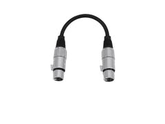 OMNITRONIC cable adaptador XLR(F)/XLR(F) 0.2m bk