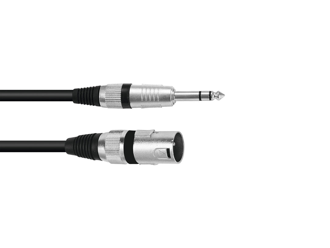 OMNITRONIC Cable adaptador XLR(M)/Jack estéreo 0.2m bk