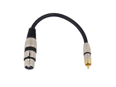 OMNITRONIC Cable adaptador XLR(F)/RCA(M) 0.2m bk