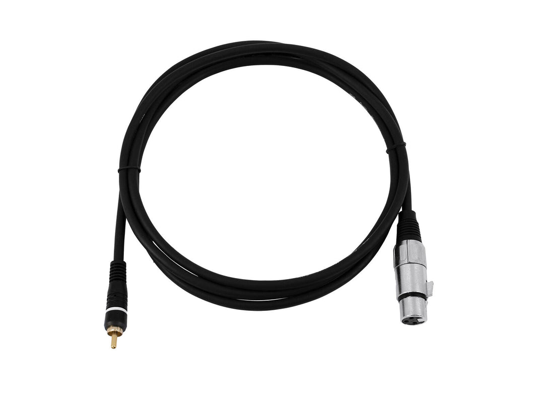 OMNITRONIC Cable adaptador RCA/XLR(F) 2m bk