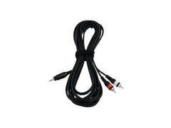 OMNITRONIC Cable adaptador Jack 3.5/2xRCA 6m negro