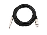 OMNITRONIC Adapter Cable XLR(F)/Jack mono 5m bk