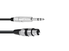Cable adaptador OMNITRONIC XLR(F)/Jack estéreo 2m bk