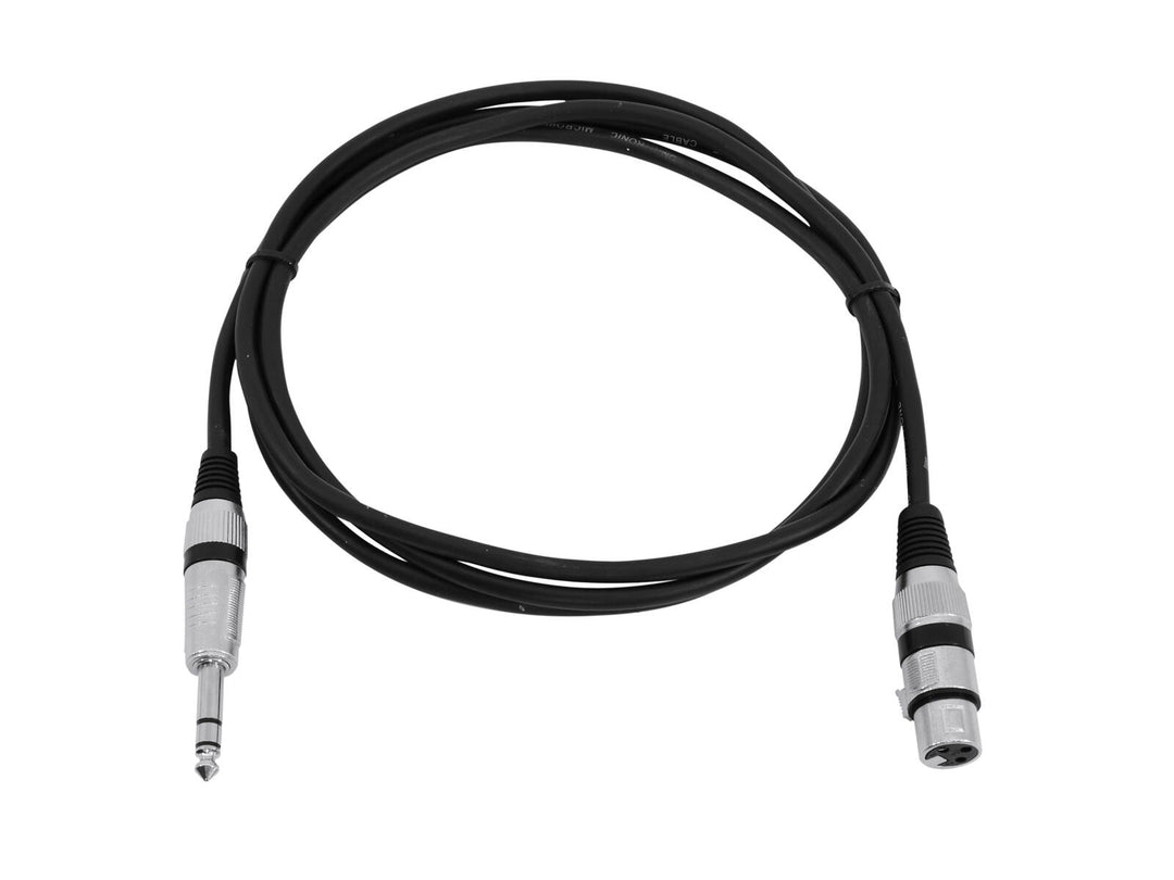 Cable adaptador OMNITRONIC XLR(F)/Jack estéreo 2m bk